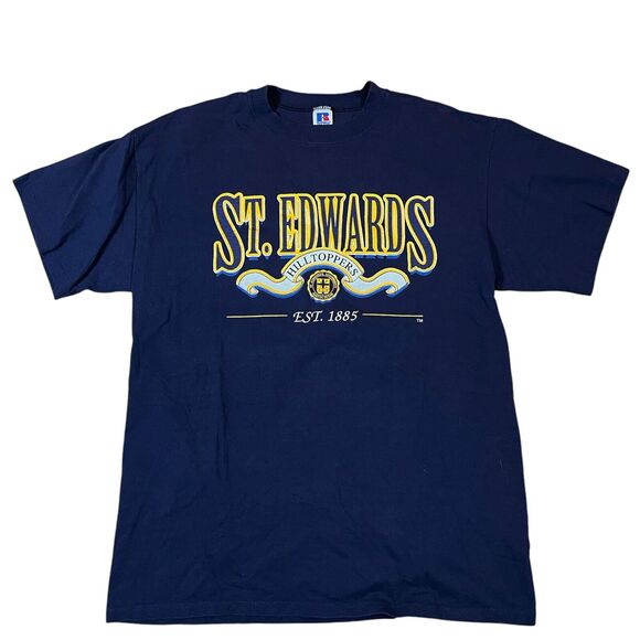 Vtg St. Edwards University Hilltoppers T-Shirt USA Made Single Stitch USA Made - Picture 1 of 9
